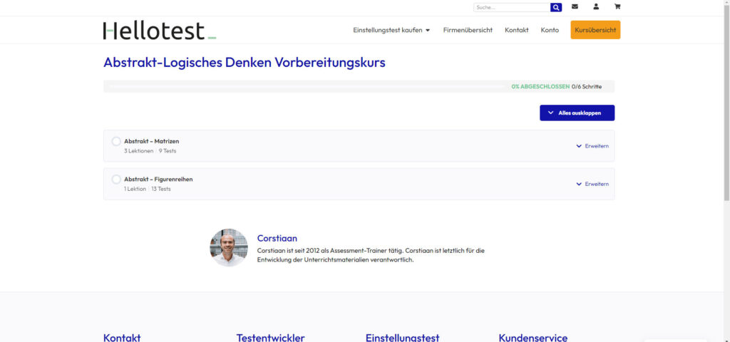 Einstellungstest Abstrakt-Logisches denken üben