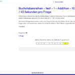 Einstellungstest Buchstabenreihen üben