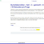 Einstellungstest Buchstabenreihen üben