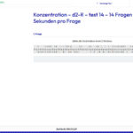 Einstellungstest Konzentration d2-R üben