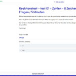 Einstellungstest Reaktionstest üben