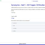 Einstellungstest Synonyme üben