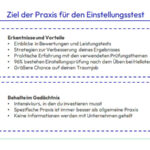 Der Zweck des Übens für einen Einstellungstest ist, dass du eine Vorstellung davon bekommst, was dich erwartet. Du lernst Strategien, um eine höhere Punktzahl zu erreichen. Du sammelst Erfahrungen mit dieser Art von Tests. Letztendlich erhöht dies die Chancen, deinen Traumjob zu bekommen!